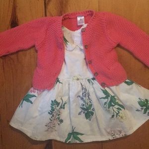 Carters Baby Dress with Cardigan